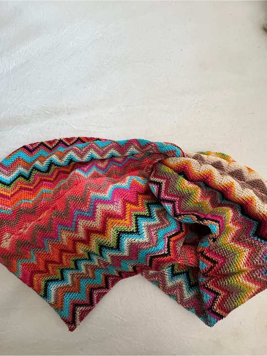 Missoni Multicolor Zigzag Knit Headband in Pink, Red, Green, Blue main image 6